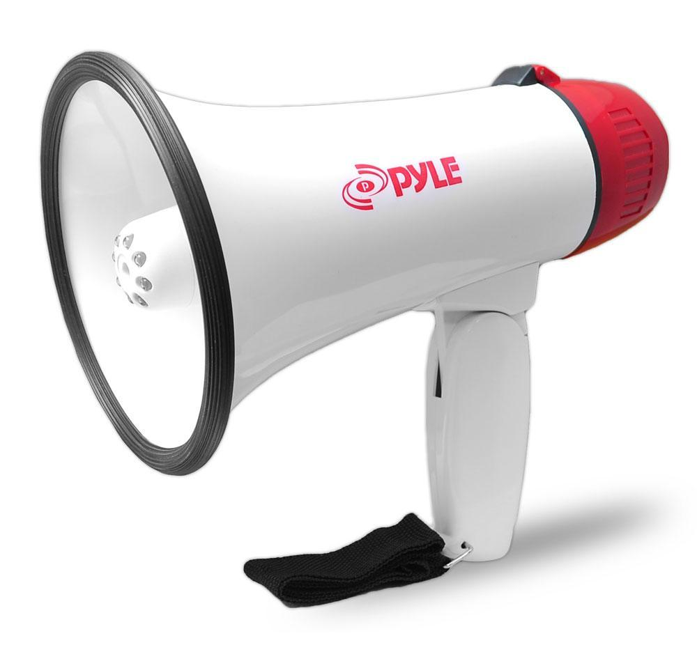 Pyle Mini Compact Megaphone, Siren Alarm & LED Lights (PMP37LED)