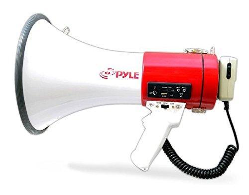 PylePro Megaphone Bullhorn with USB/SD Readers, Aux (3.5mm) Jack (PMP57LIA)