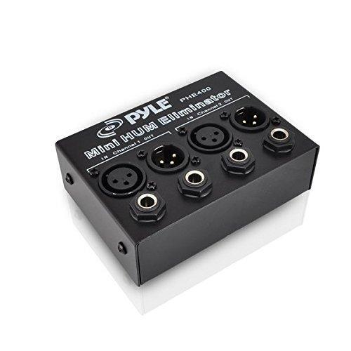 Pyle Compact 2-Ch. AC Hum Eliminator Box, TRS / XLR - 60Hz (PHE400)