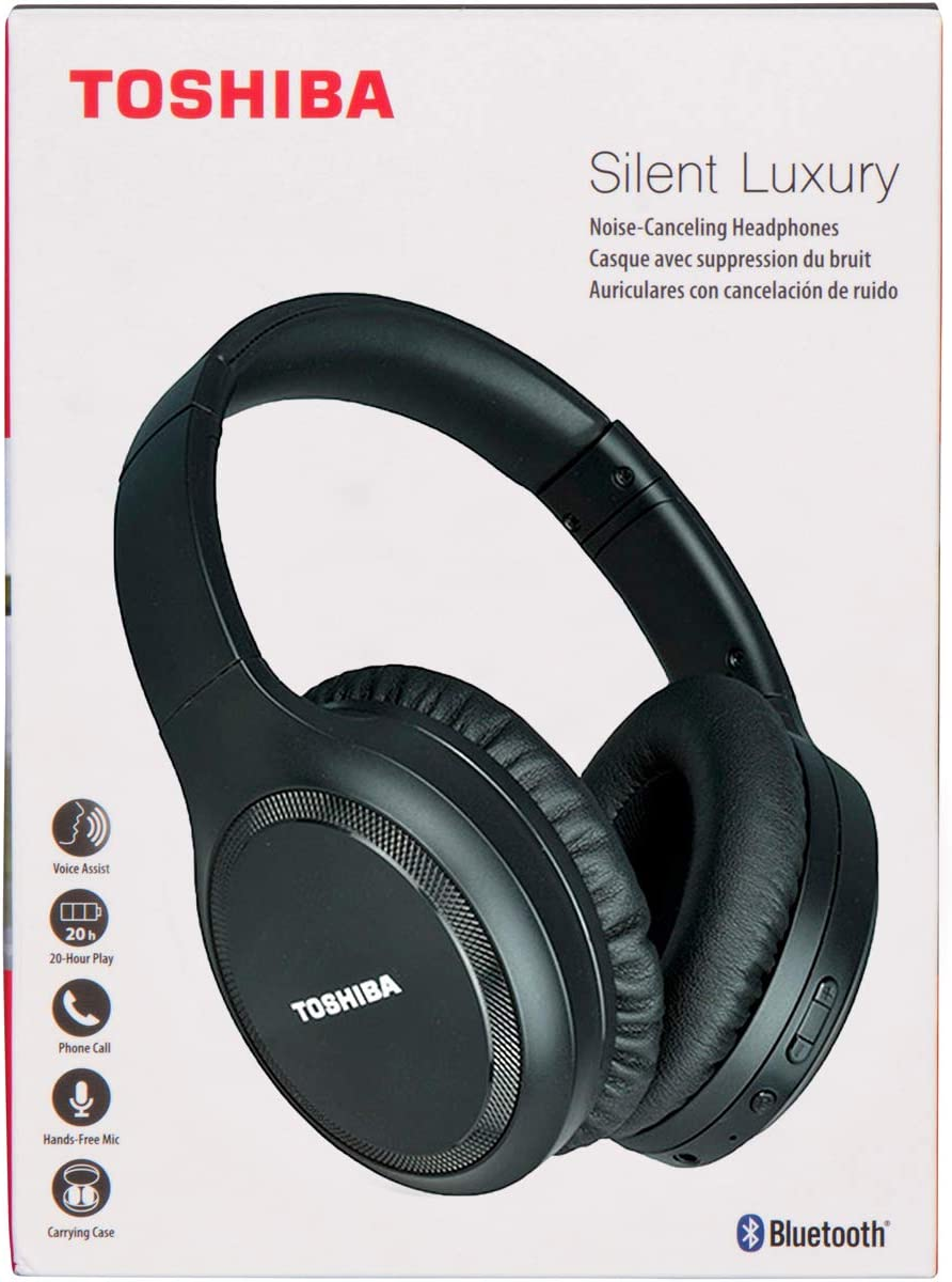 Toshiba Wireless Over-Ear Bluetooth Noise-Cancelling Headphones (RZE-BT1200H)