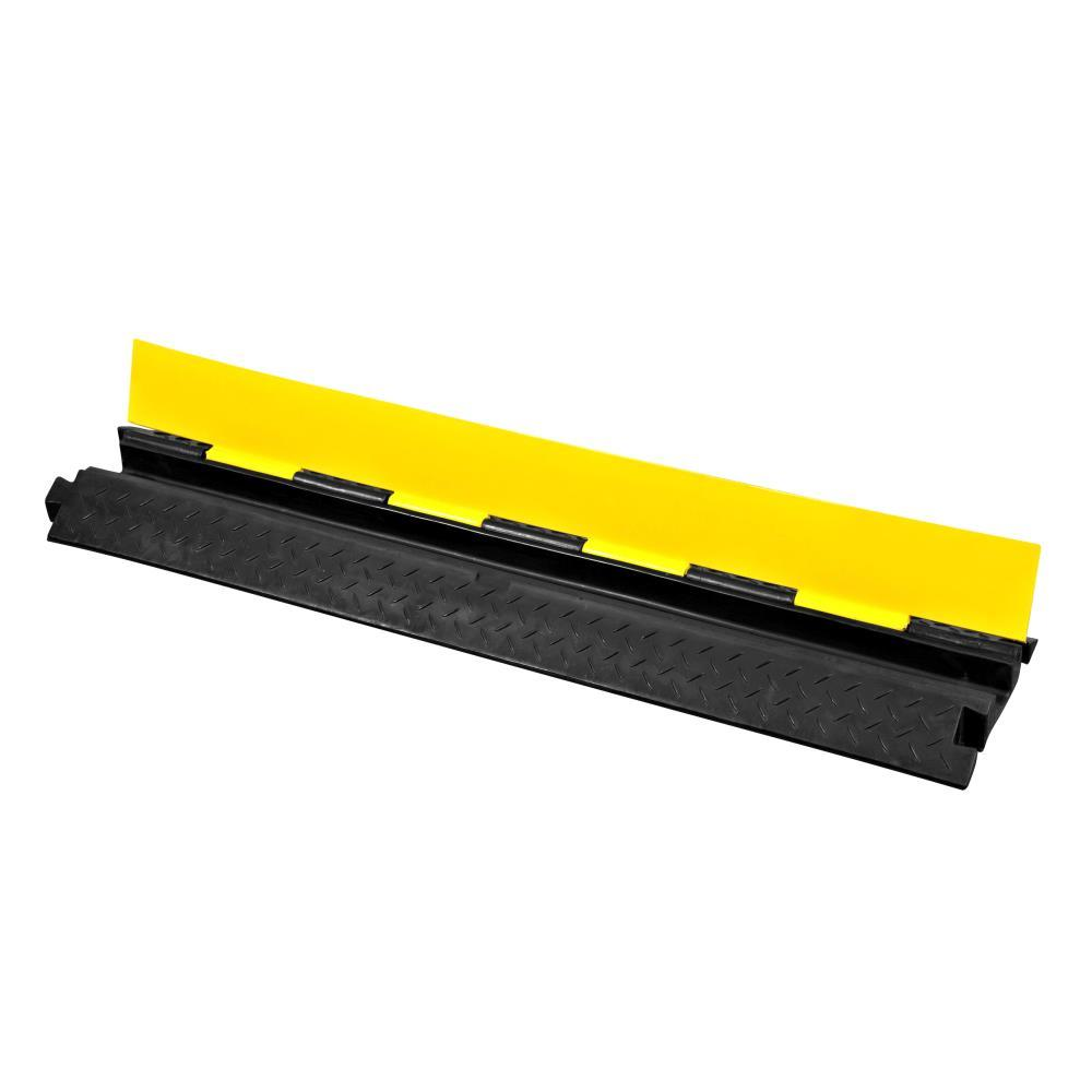 Pyle Safety Cable Protector Cover Ramp/Track, Flip-Open Access Lid, (PCBLCO102)