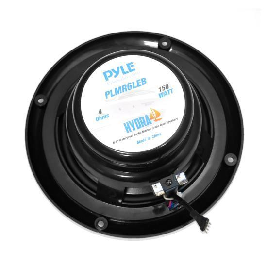 Pyle 6.5'' Waterproof Audio Marine Grade Dual Speakers (PLMR6LEB)