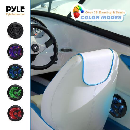 Pyle 6.5'' Waterproof Audio Marine Grade Dual Speakers (PLMR6LEB)