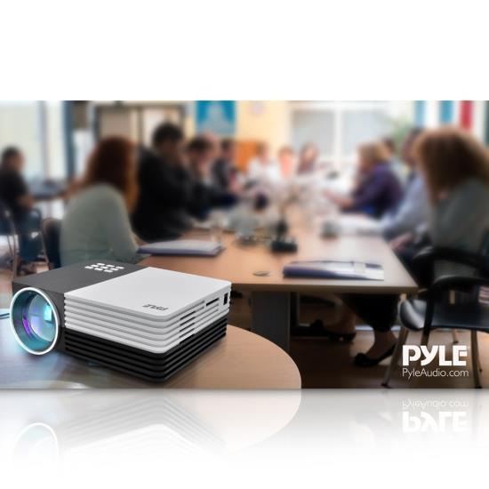 Digital Multimedia Projector, HD 1080p Support, Up to 120'' inch Display, USB/SD/HDMI (Mac & PC Compatible)