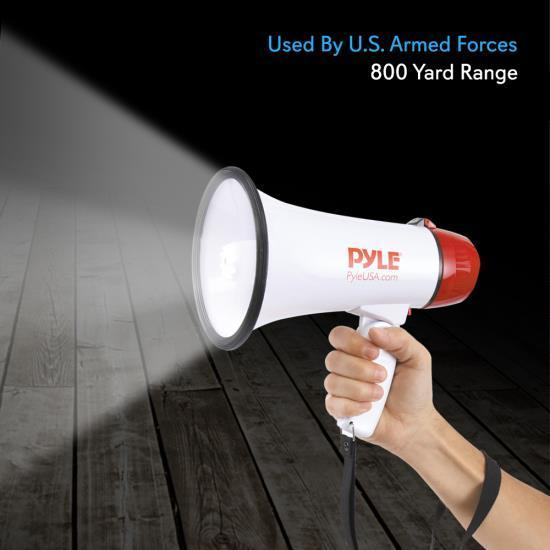 Pyle Mini Compact Megaphone, Siren Alarm & LED Lights (PMP37LED)