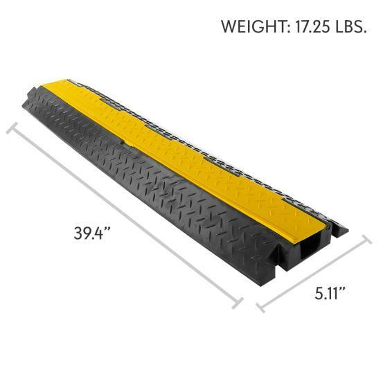 Pyle Safety Cable Protector Cover Ramp/Track, Flip-Open Access Lid, (PCBLCO102)