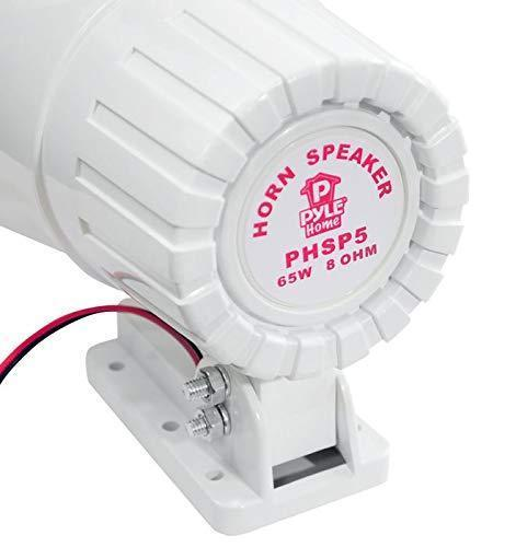 Indoor / Outdoor PA Horn Speaker - 8” Portable PA Speaker with 8 Ohms Impedance & 65 Watts Peak Power - Mounting Bracket & Hardware Included - Pyle PHSP5