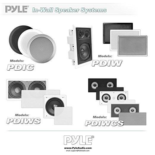 Pyle- 6.5” Ceiling Wall Mount Speakers - Pair of 2-Way Midbass Woofer Speaker w/65Hz-22kHz Frequency Response & 250W Peak (PDIC60T)