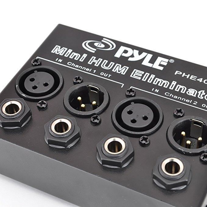 Pyle Compact 2-Ch. AC Hum Eliminator Box, TRS / XLR - 60Hz (PHE400)