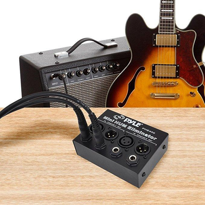 Pyle Compact 2-Ch. AC Hum Eliminator Box, TRS / XLR - 60Hz (PHE400)