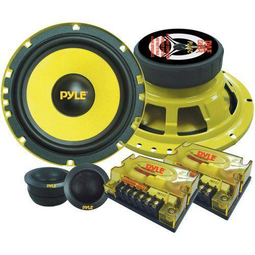 2-Way Custom Component Speaker System - 6.5” 400 Watt Component with Electroplated Steel Basket, Butyl Rubber Surround & 40 Oz Magnet Structure - Wire Installation Hardware Set Included - Pyle PLG6C