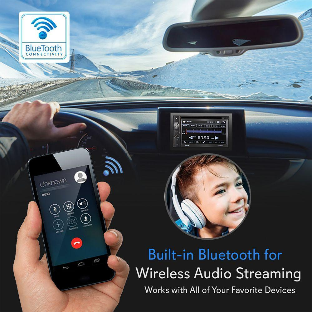 Pyle Bluetooth Car Receiver System, 6.5'' HD Touchscreen, AM FM Radio, (PLDN63BT)