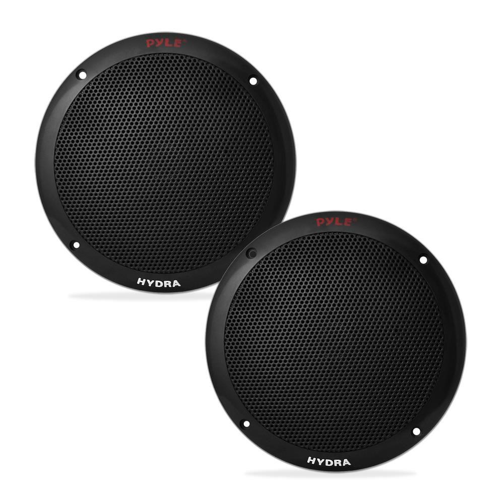 6.5 Inch Dual Marine Speakers - 2 Way Waterproof and Weather Resistant Outdoor Audio Stereo Sound System with 400 Watt Power, Polypropylene Cone and Butyl Rubber Surround - 1 Pair