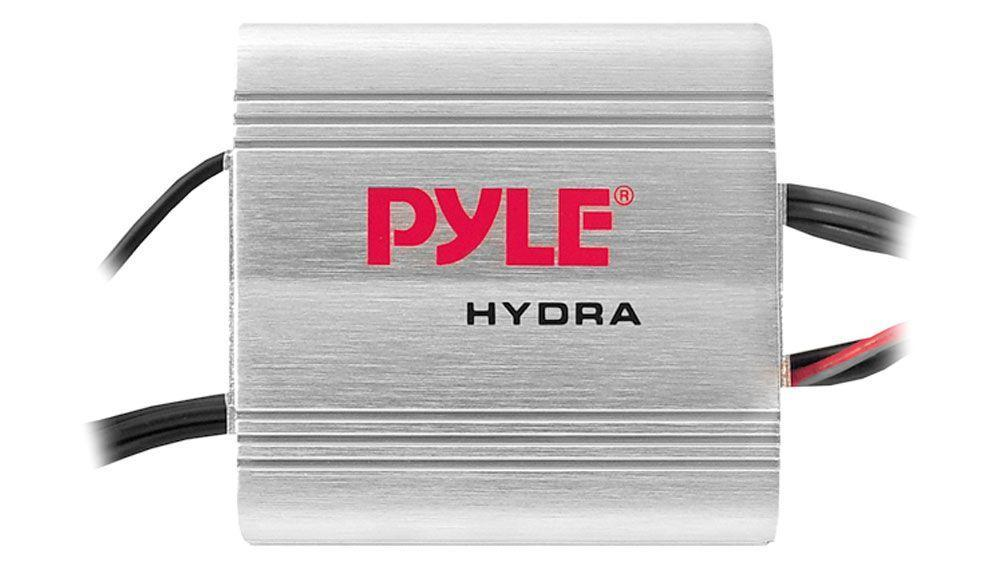 Pyle Hydra Marine Amplifier - Upgraded Elite Series 400 Watt 2 Channel Micro Amplifier - Waterproof, GAIN Level Controls, RCA Stereo Input, 3.5mm Jack & Volume Control (PLMRMP1A)