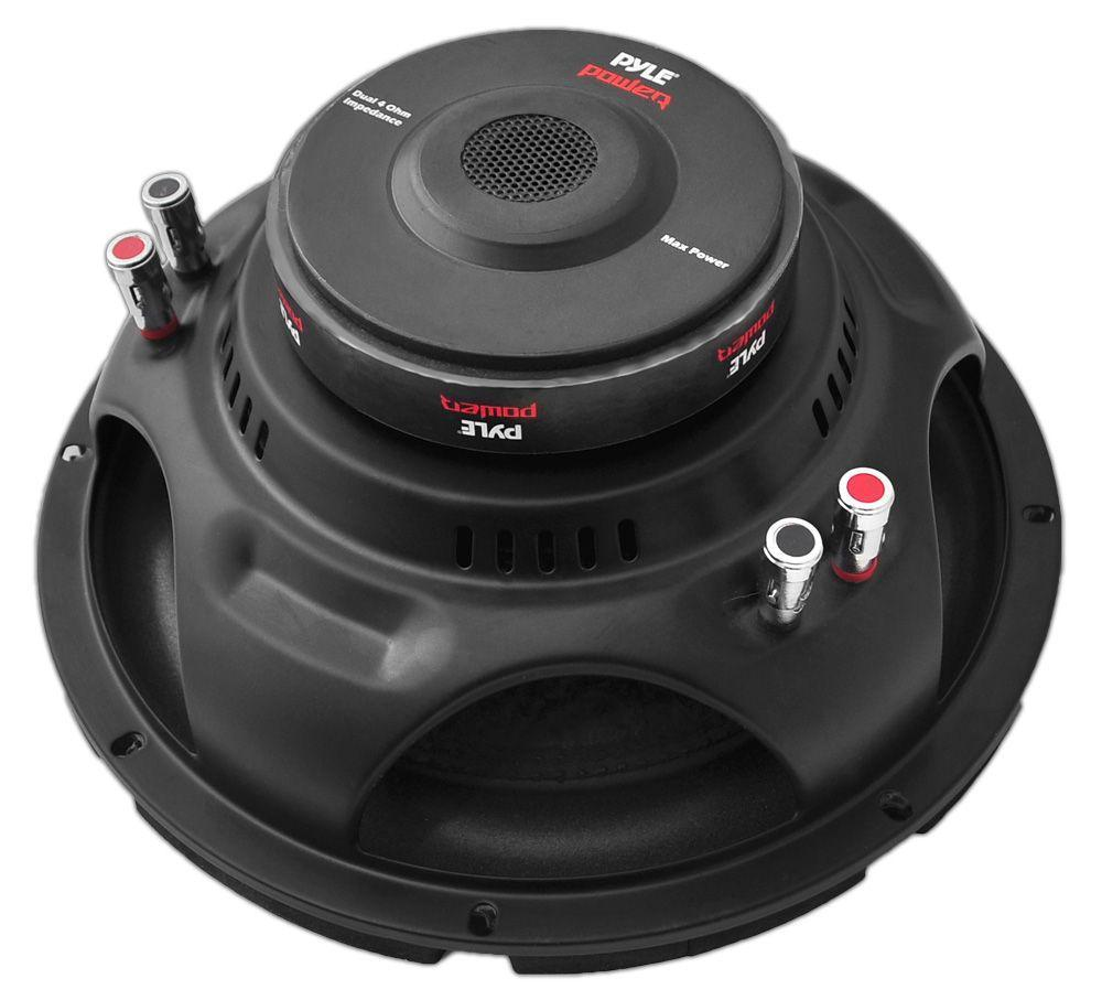 12" Car Audio Speaker Subwoofer - 1600 Watt High Power Bass Surround Sound Stereo Subwoofer Speaker System - Non Press Paper Cone, 90 dB, 40 Ohm, 60 oz Magnet, 2 Inch 4 Layer Voice Coil - Pyle PLPW12D