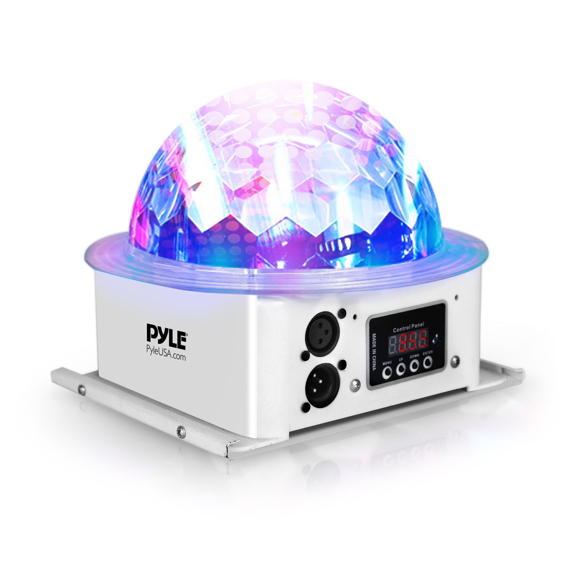 Pyle Rotating Moving Stage Light - for Professional DJ Show Performance or Dance Party with RGB Color LED Projector Bulb, Flashing Disco Strobe, Beat Sync Motion Effect and DMX Control