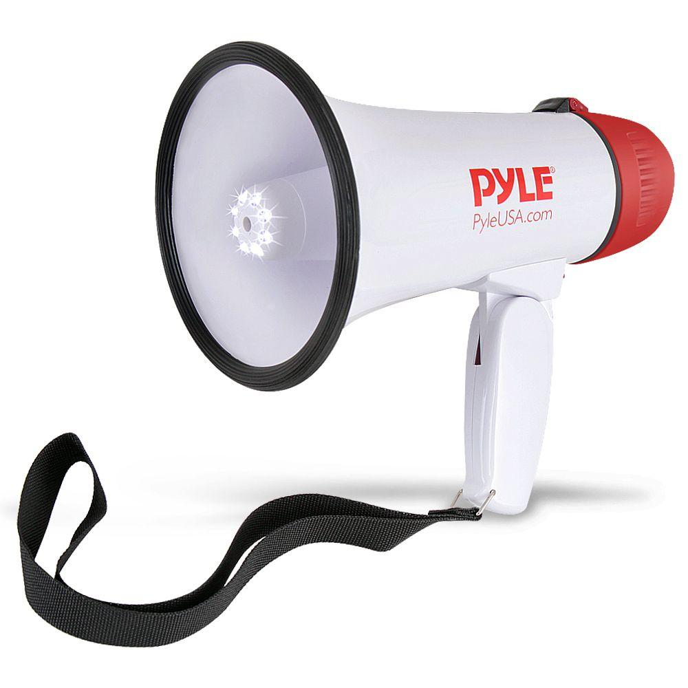 Pyle Mini Compact Megaphone, Siren Alarm & LED Lights (PMP37LED)