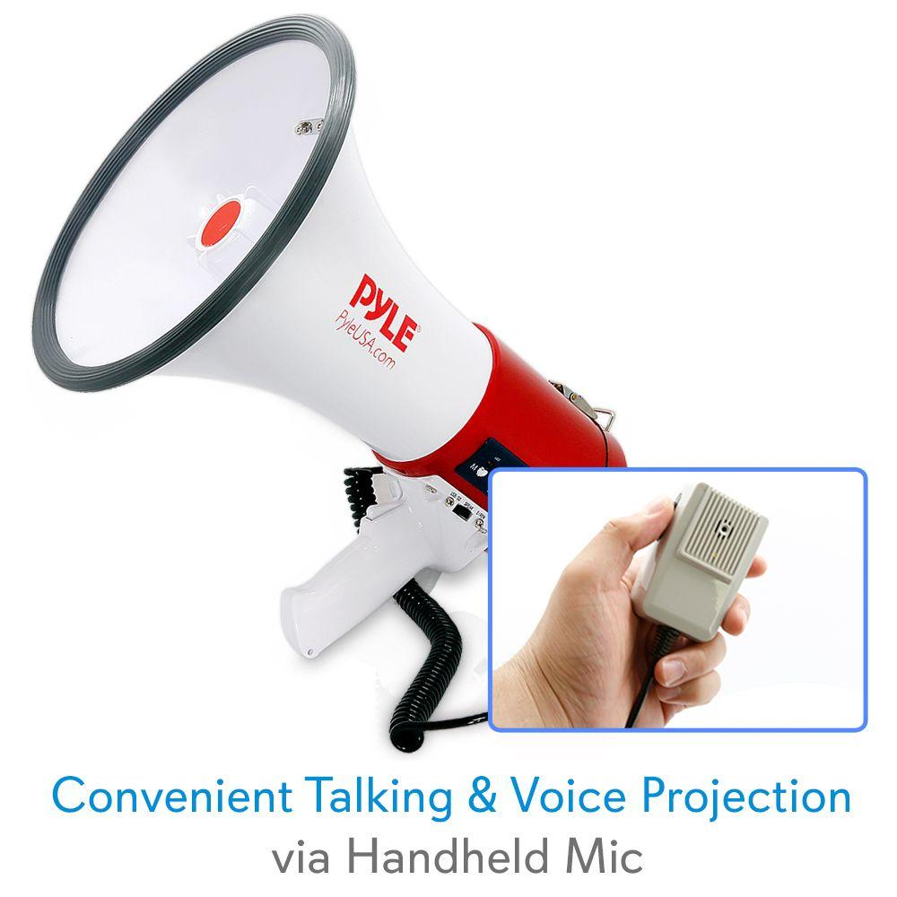 PylePro Megaphone Bullhorn with USB/SD Readers, Aux (3.5mm) Jack (PMP57LIA)
