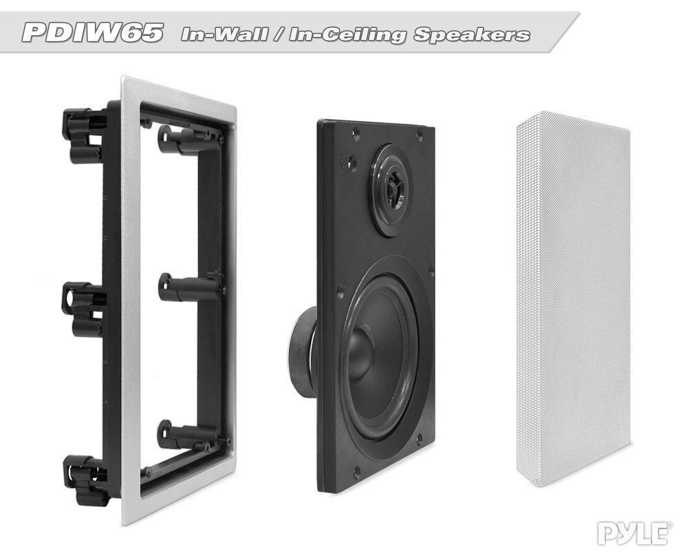 Pyle Pair of 6.5'' 2-Way Stereo Speakers, In Wall/Ceiling Mount, (PDIW65)