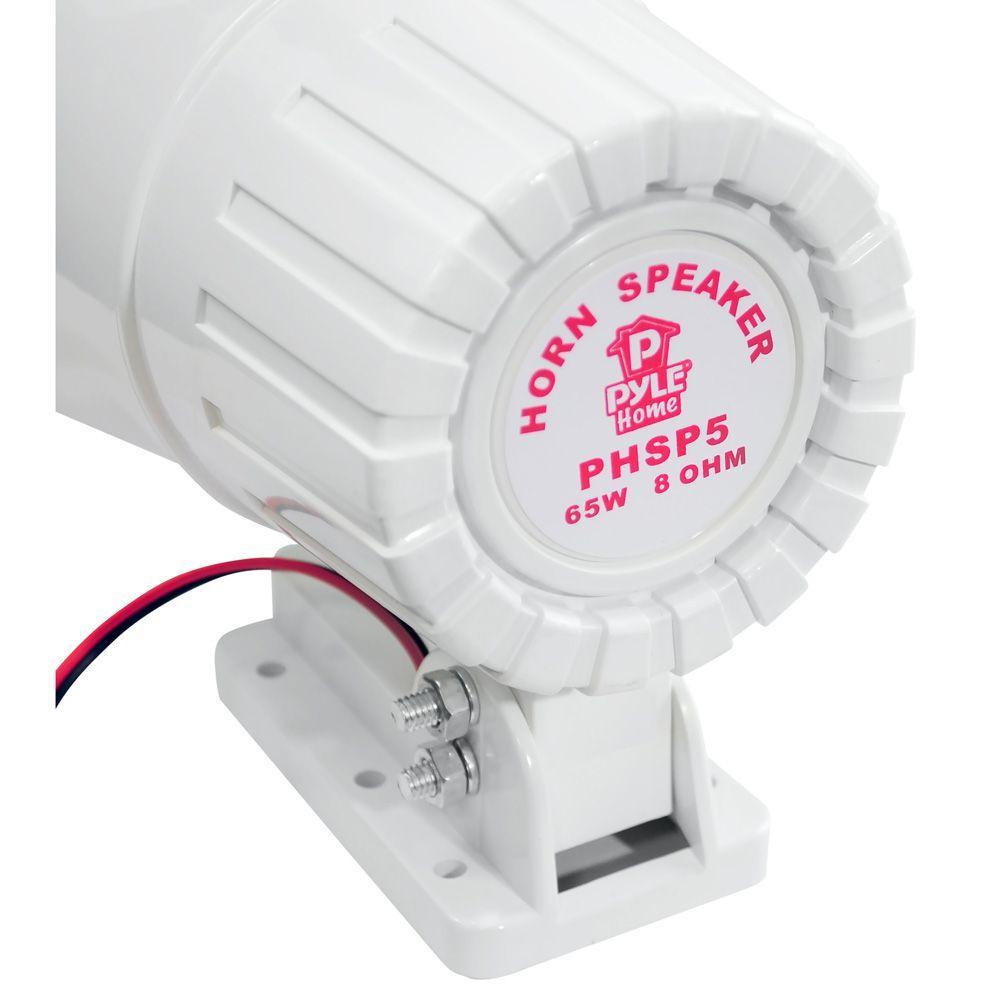 Indoor / Outdoor PA Horn Speaker - 8” Portable PA Speaker with 8 Ohms Impedance & 65 Watts Peak Power - Mounting Bracket & Hardware Included - Pyle PHSP5