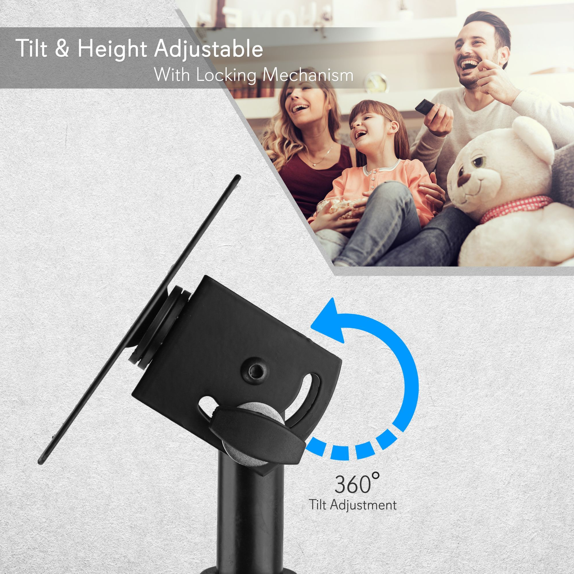 Pyle Portable LCD/LED TV Tripod Stand – Foldable, Height-Adjustable Mount for Flat Screen TVs up to 32" – Supports up to 88.8 lbs, VESA 100x200/200x200 Compatible – Model PTVSTNDPT3215