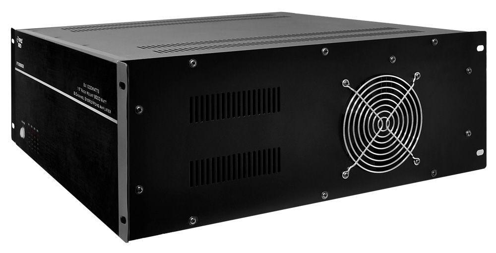 Pyle 8-Channel Home Theater Amplifier Rack Mount Amp, Black, 8000 Watt (PT8000CH)