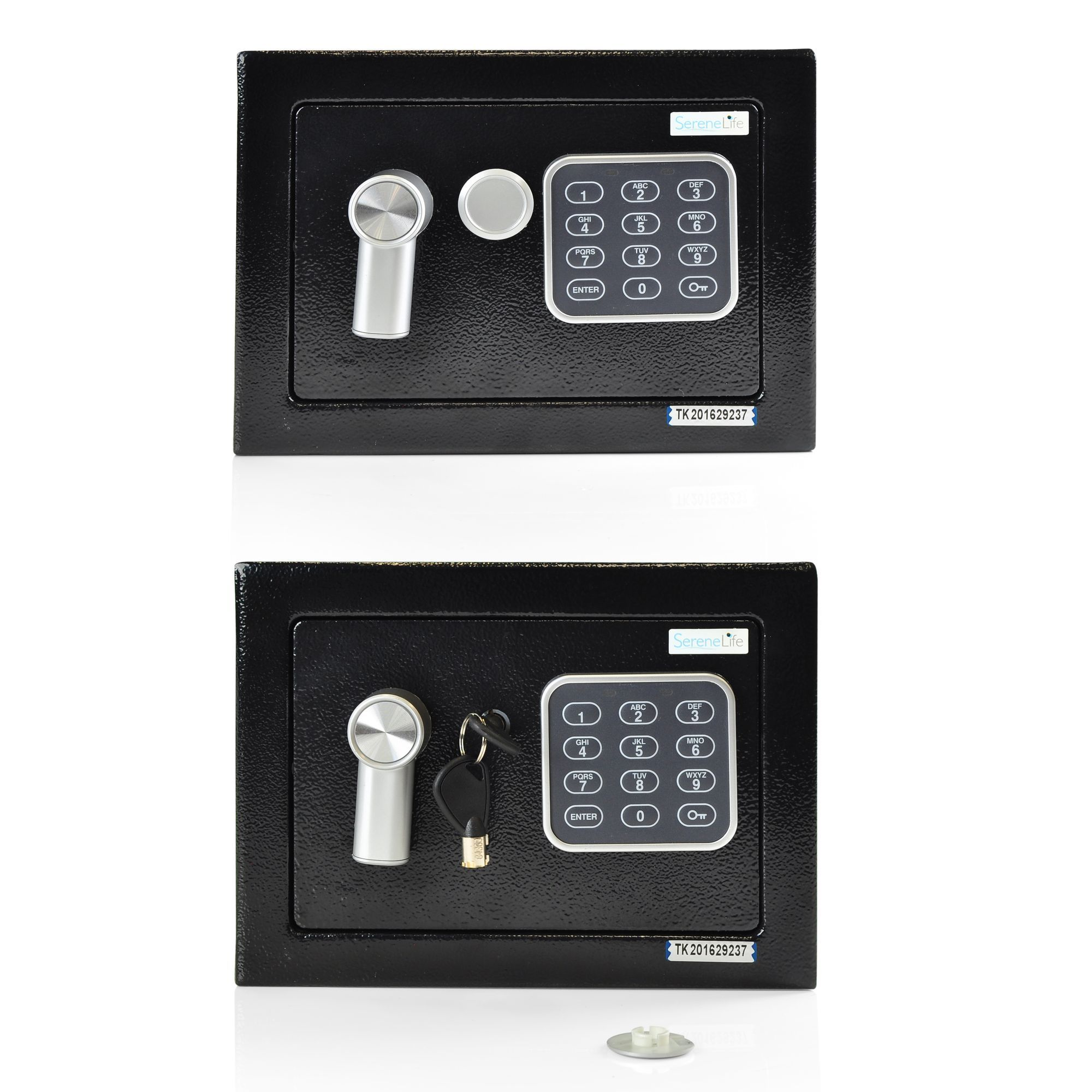 SereneLife Safe Box, Safes and Lock Boxes, Money Box, Safety Boxes for Home, Digital Safe Box, Steel Alloy Drop Safe, Includes Keys