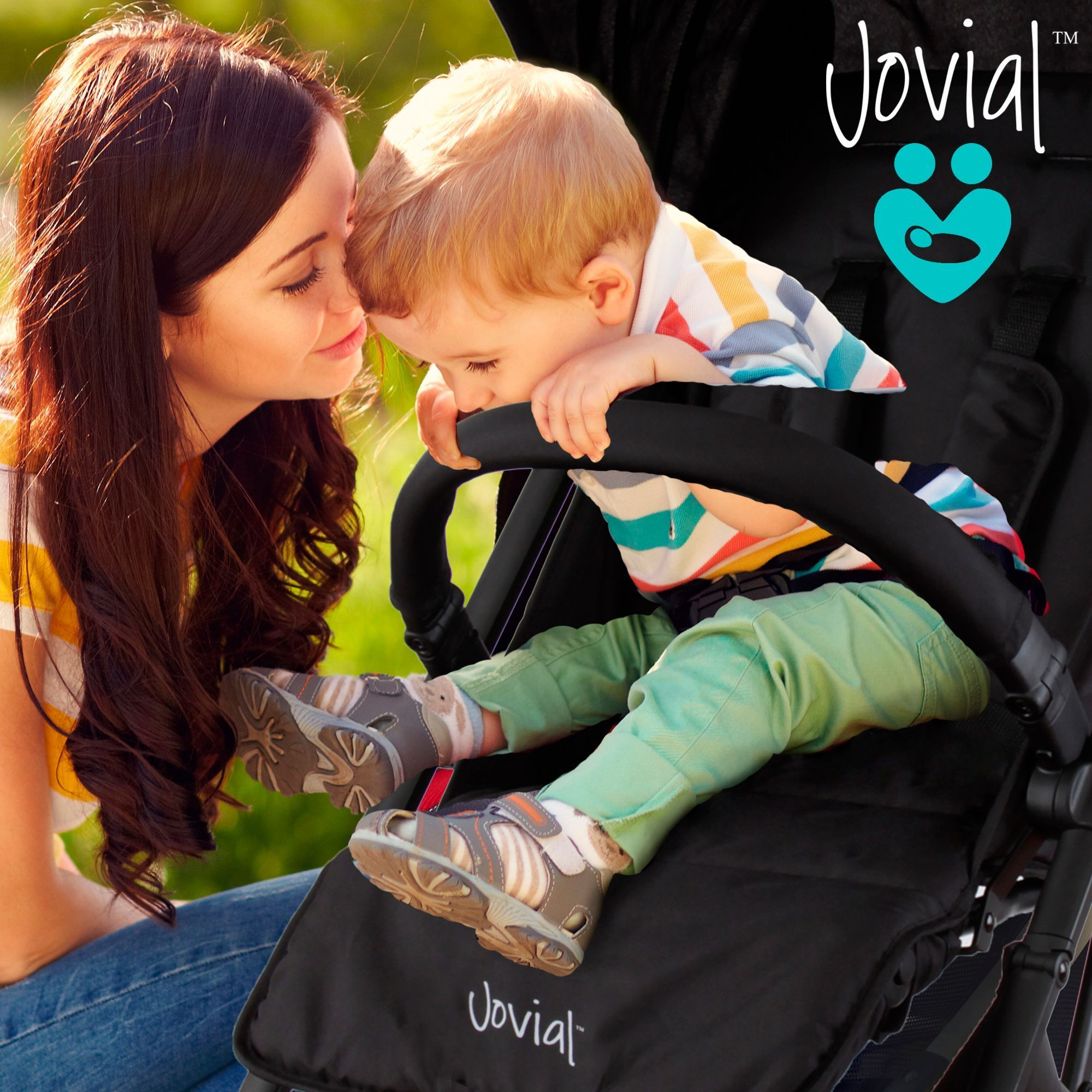 Upgraded Portable Lightweight Travel Stroller - Easy 1 Hand Foldable Compact Stroller, Adjustable Reclining Seat, World's Smallest Stroller to Fit in Small Cars Between The Seats by Jovial (Black)