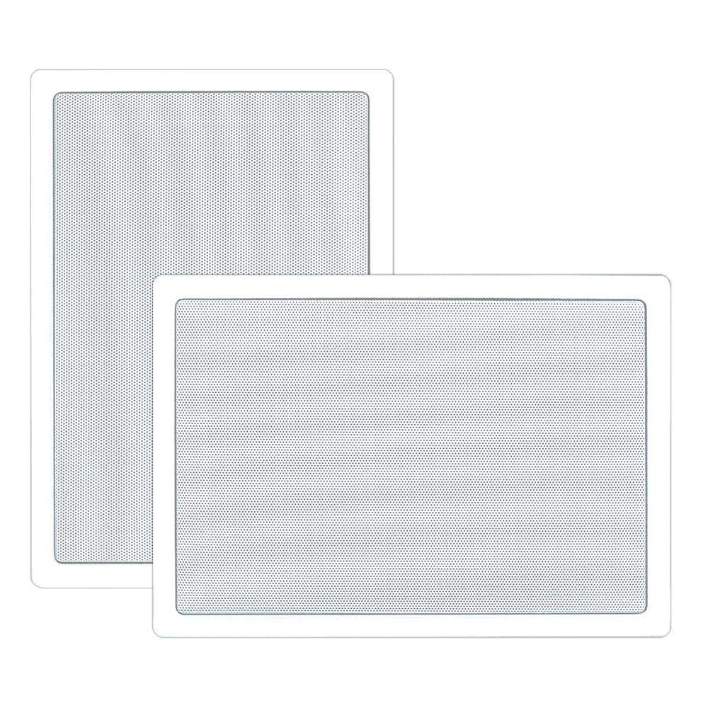 Pyle PDIW55 5.25- Inch In-Wall / In-Ceiling Stereo Speakers, 2-Way, Flush Mount, White (Pair)
