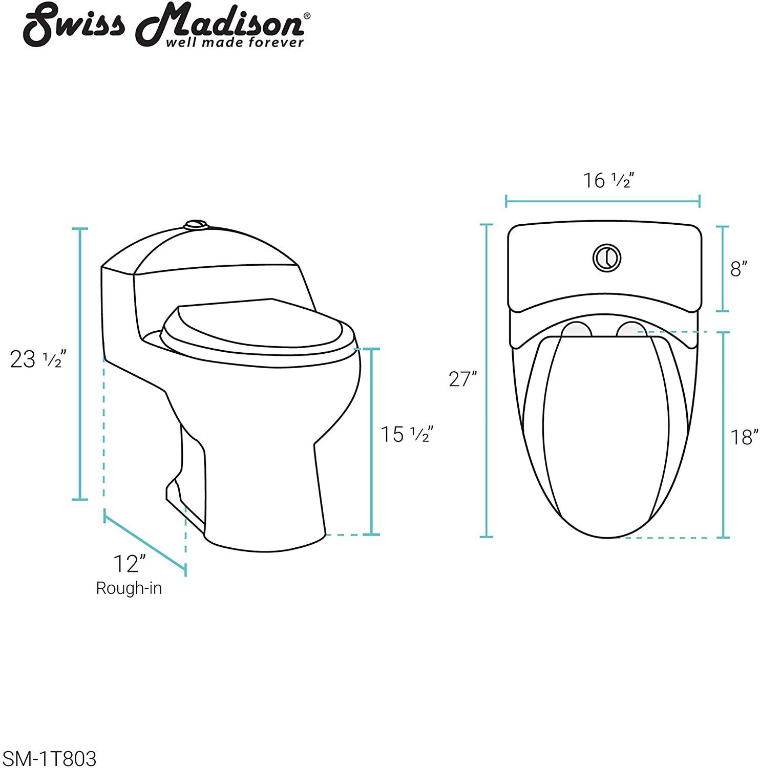 Chateau One-Piece Elongated Toilet Dual-Flush 1.1/1.6 gpf