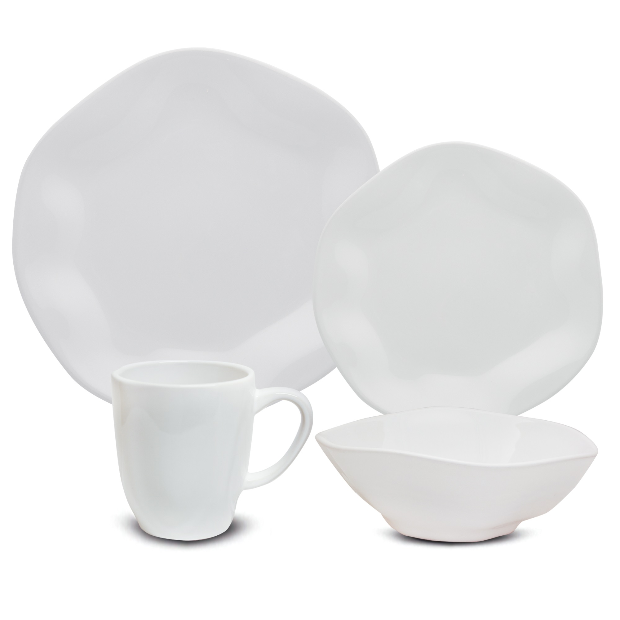 Manhattan Comfort RYO 16 Piece Dinner Set, Service for 4 in Blue