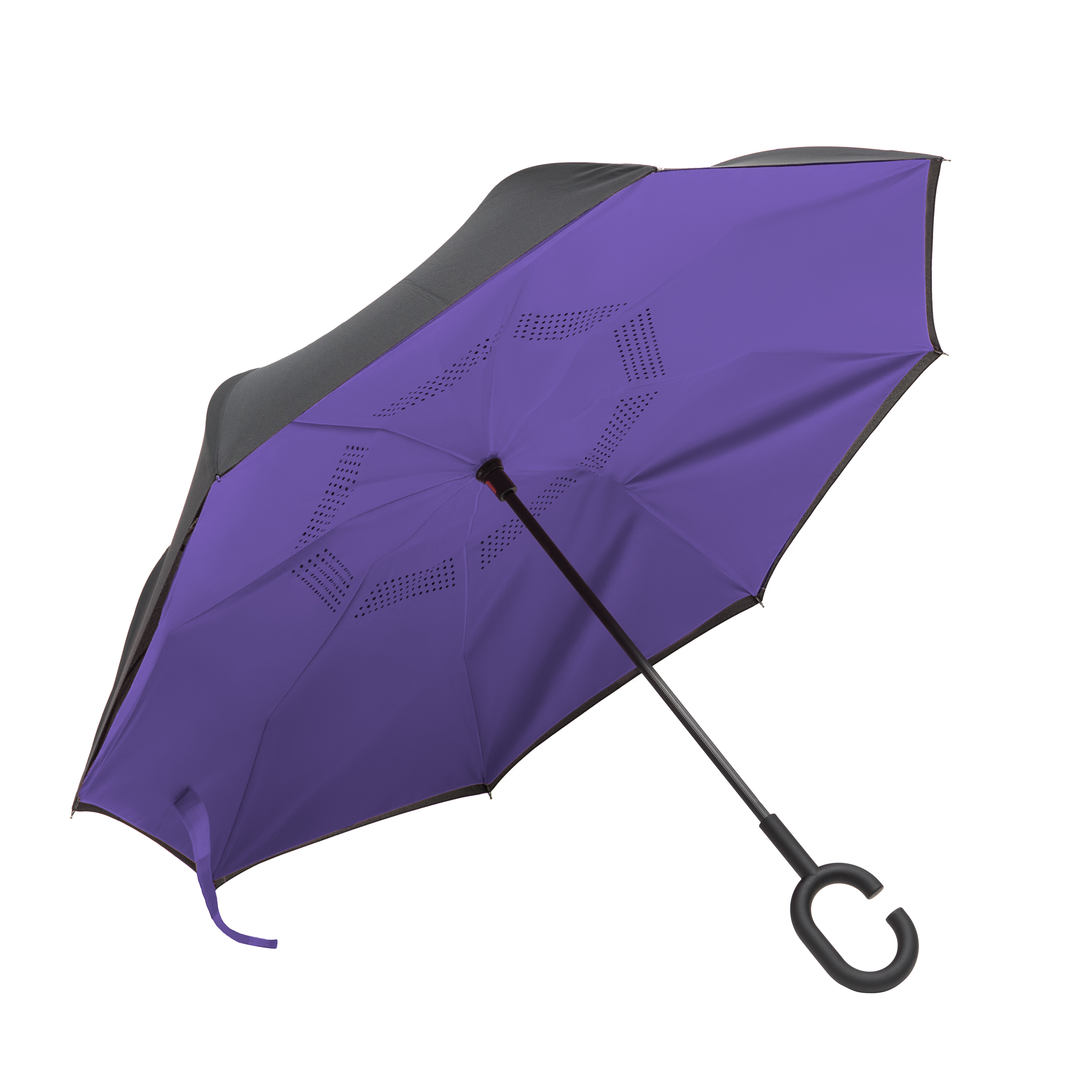 Rainz Inverted Umbrella, Reversible and Windproof, Water Repelent, Invert Folding, C-Shaped Handle