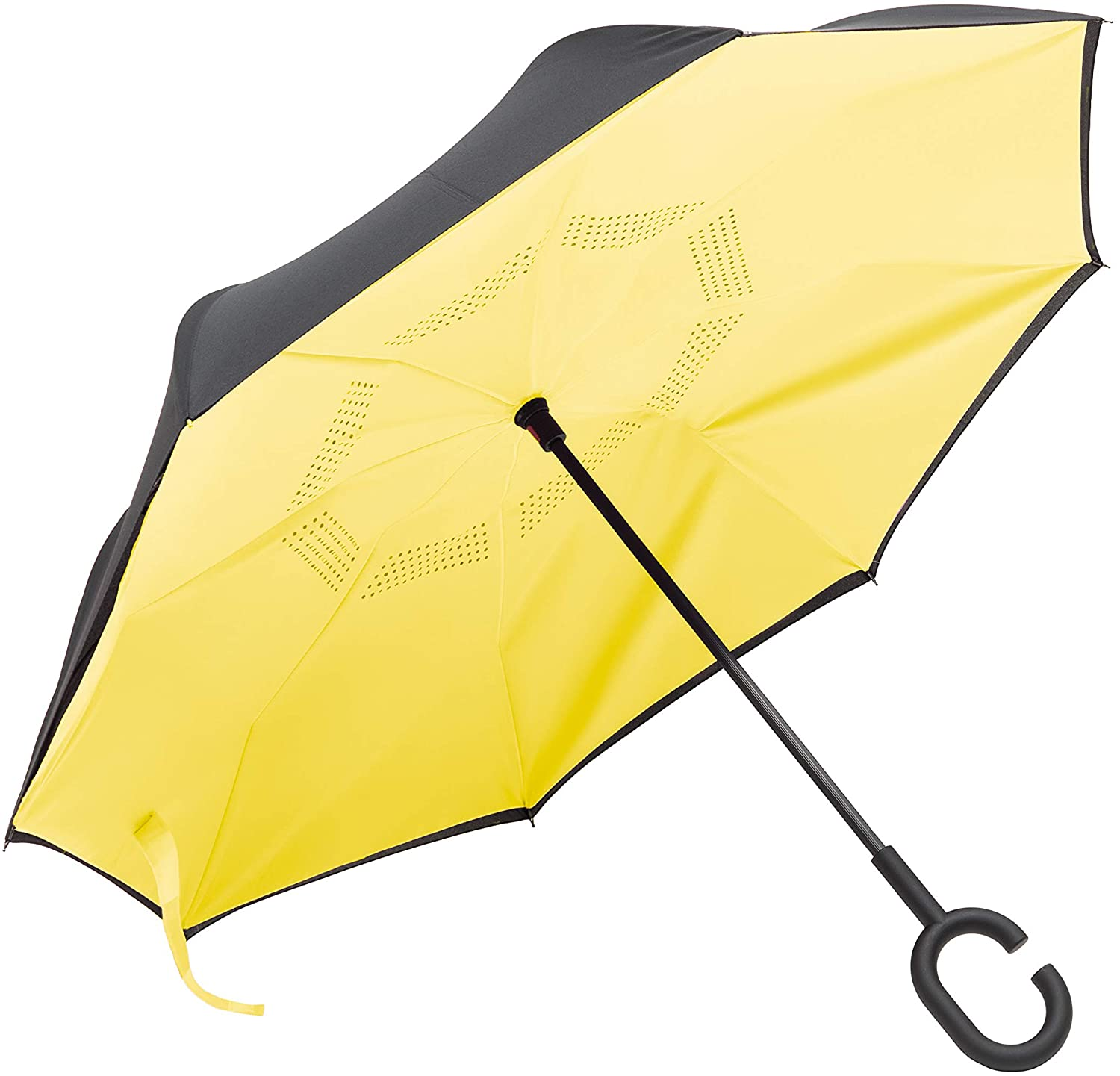 Rainz Inverted Umbrella, Reversible and Windproof, Water Repelent, Invert Folding, C-Shaped Handle