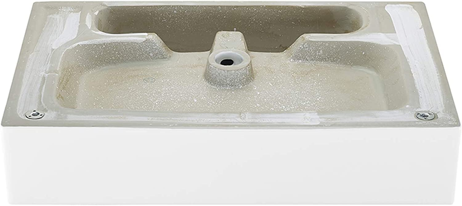 Claire 24 Ceramic Console Sink White Basin Chrome Legs