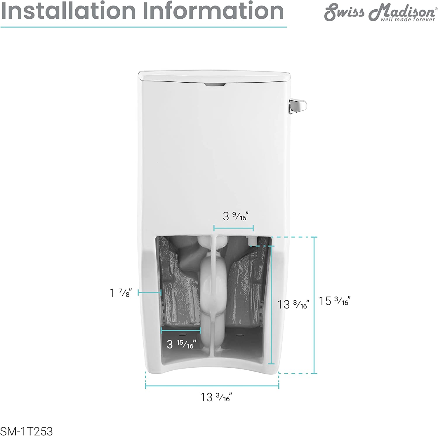 St. Tropez One-Piece Elongated Toilet Side Flush 1.28 gpf