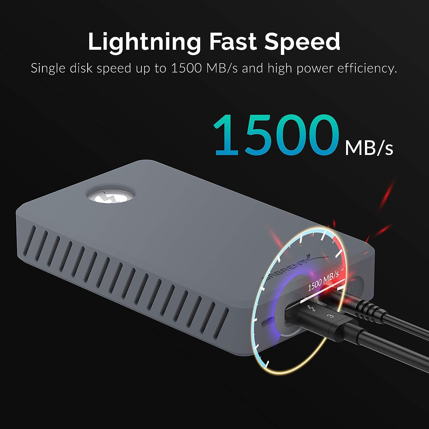 SABRENT Thunderbolt 3 to Dual NVMe M.2 SSD Tool Free Enclosure (EC-T3DN)