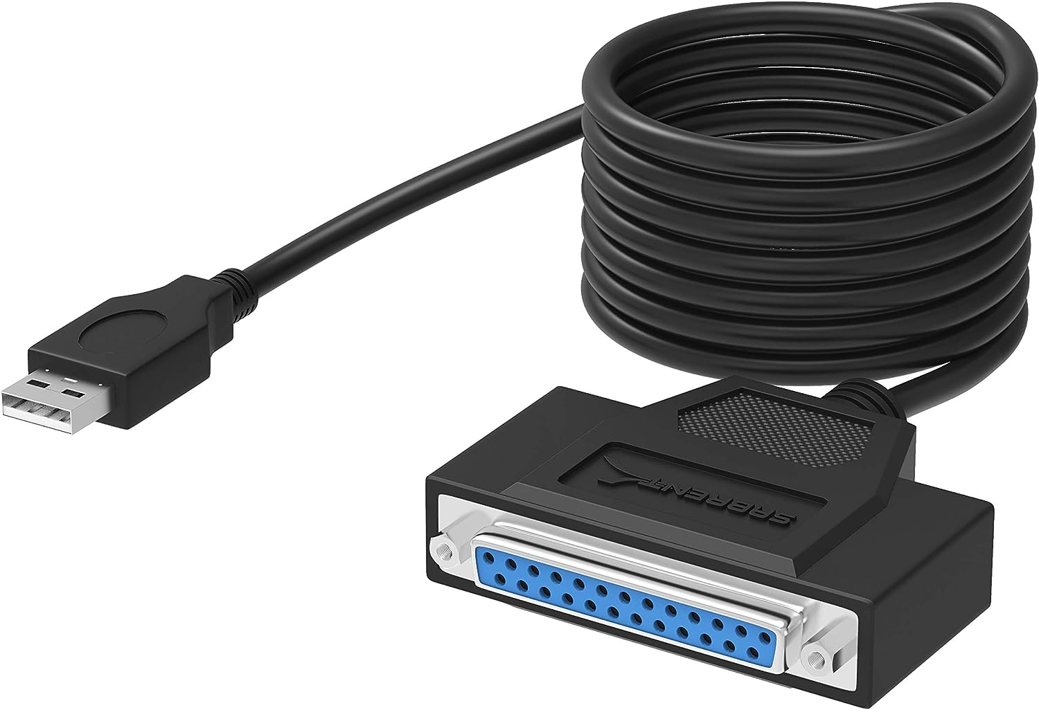 SABRENT USB 2.0 to DB25 IEEE 1284 Parallel Printer Cable Adapter [HEXNUT Connectors] (CB-1284)