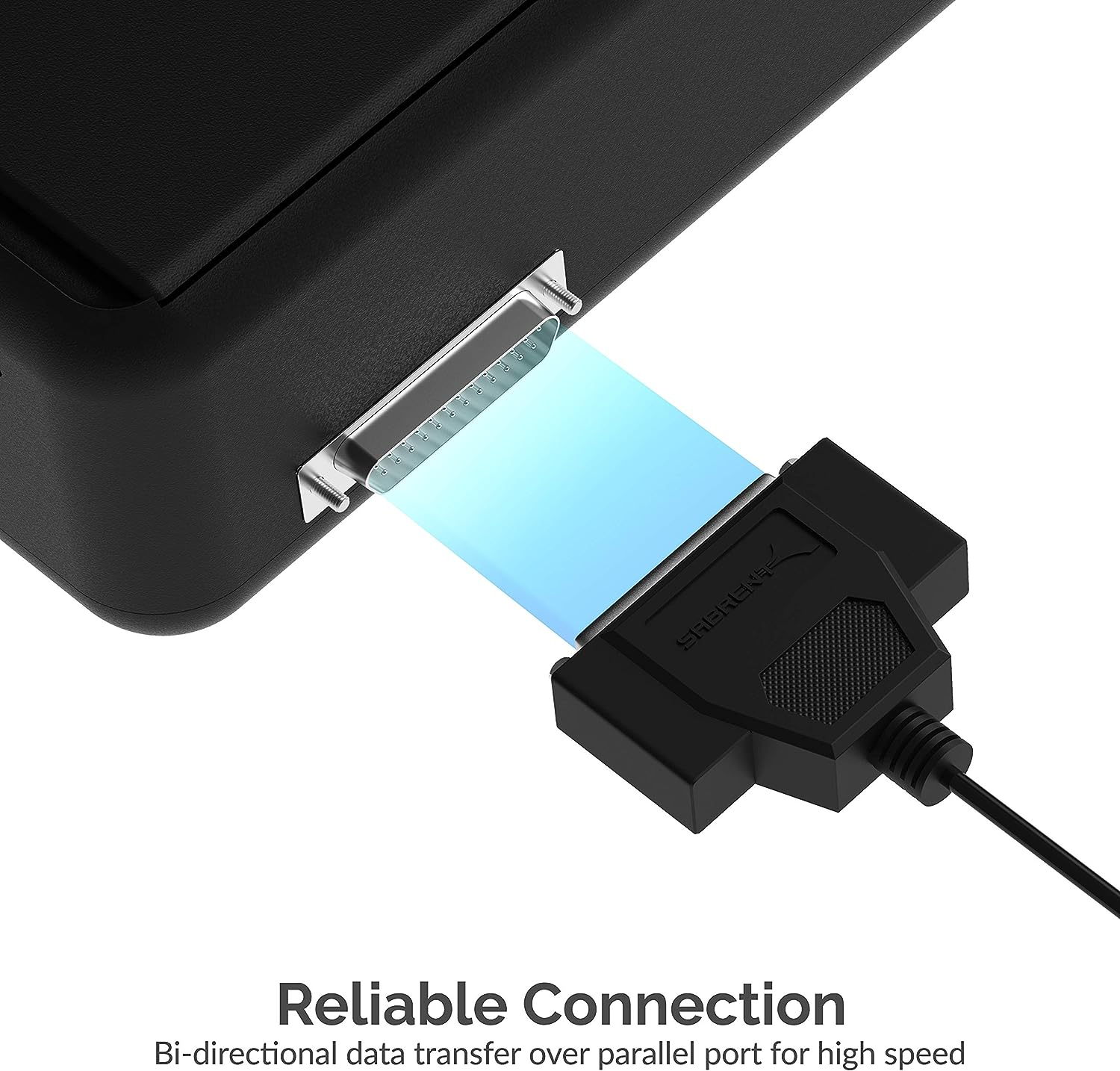 SABRENT USB 2.0 to DB25 IEEE 1284 Parallel Printer Cable Adapter [HEXNUT Connectors] (CB-1284)