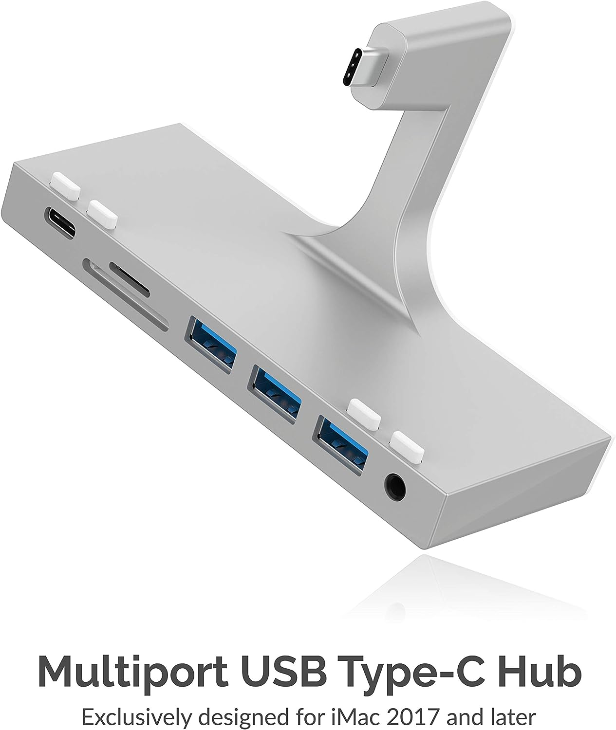 SABRENT Multi Port iMac Hub with Front Access USB Ports, SD/Micro SD Card Reader, 3.5mm Headphone Jack and Rear HDMI 2.0 Output (iMac 2017 to 2020) (HB-SIMC)