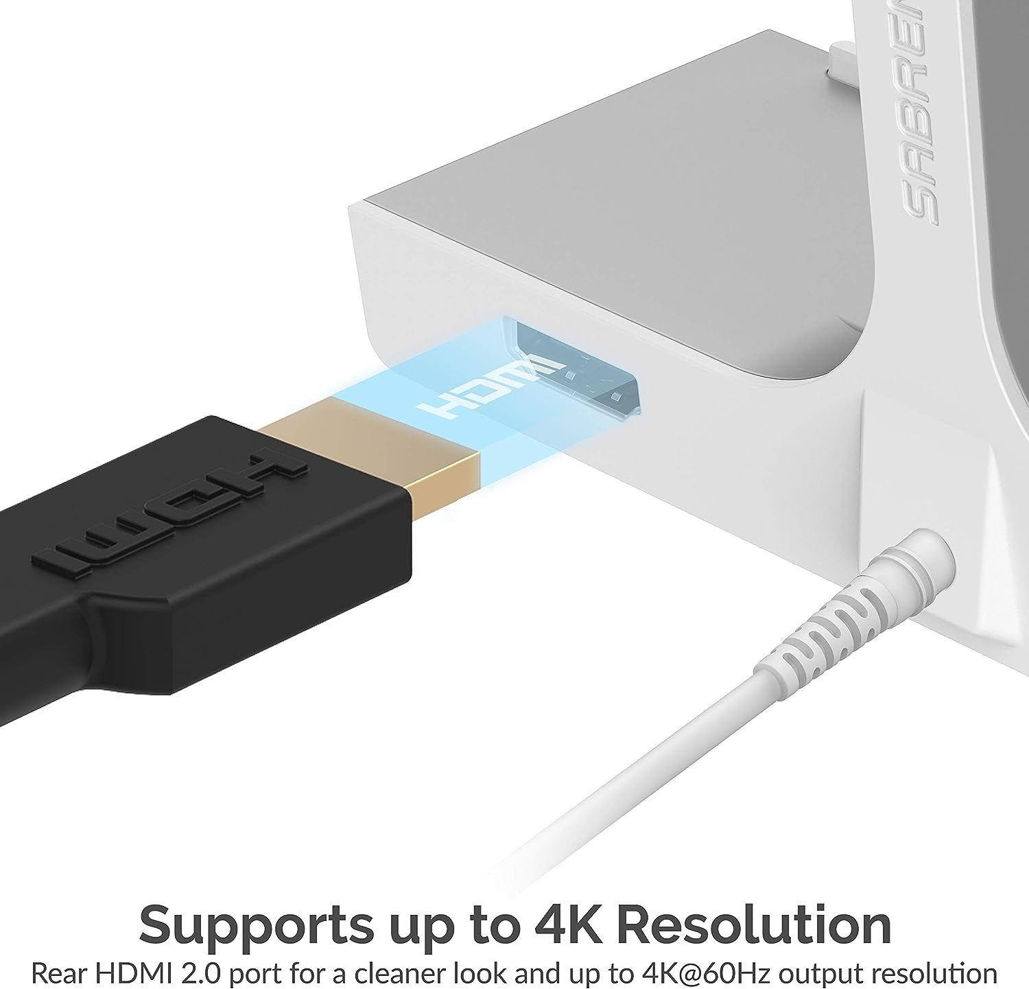 SABRENT Multi Port iMac Hub with Front Access USB Ports, SD/Micro SD Card Reader, 3.5mm Headphone Jack and Rear HDMI 2.0 Output (iMac 2017 to 2020) (HB-SIMC)