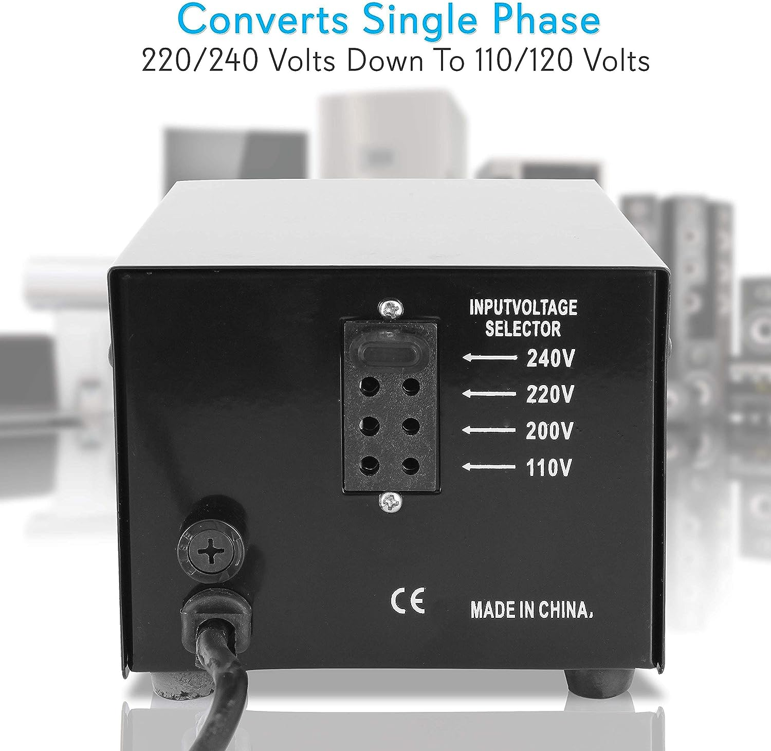 Pyle Step Up and Down Converter - 500 Watt Voltage Converter Transformer w/ USB Charging Port, UK Power Adapter, AC 110 / 120 to 220 / 240 Volt Vice Versa, 110V/120V/220V/240V Input Voltage-PVTC320U