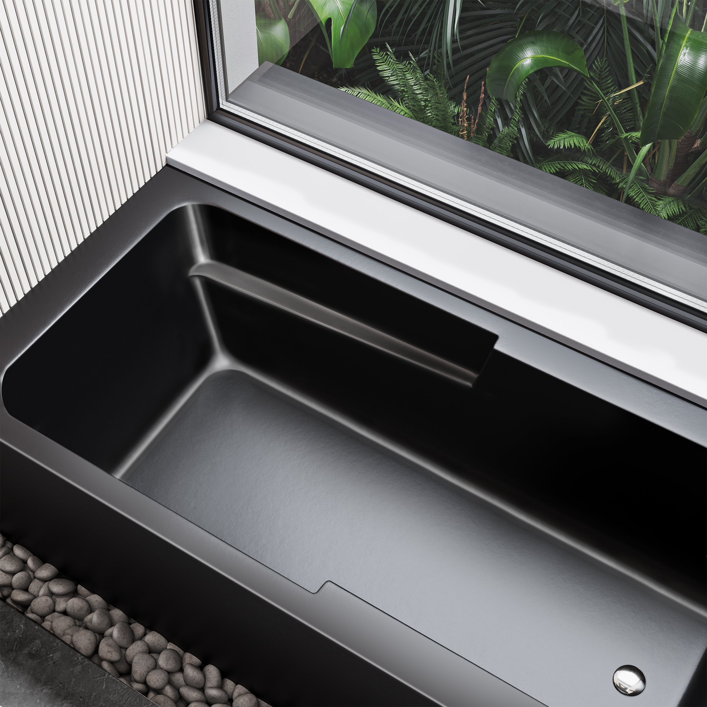 Voltaire 60" x 30" Right-Hand Drain Alcove Bathtub with Apron in Matte Black