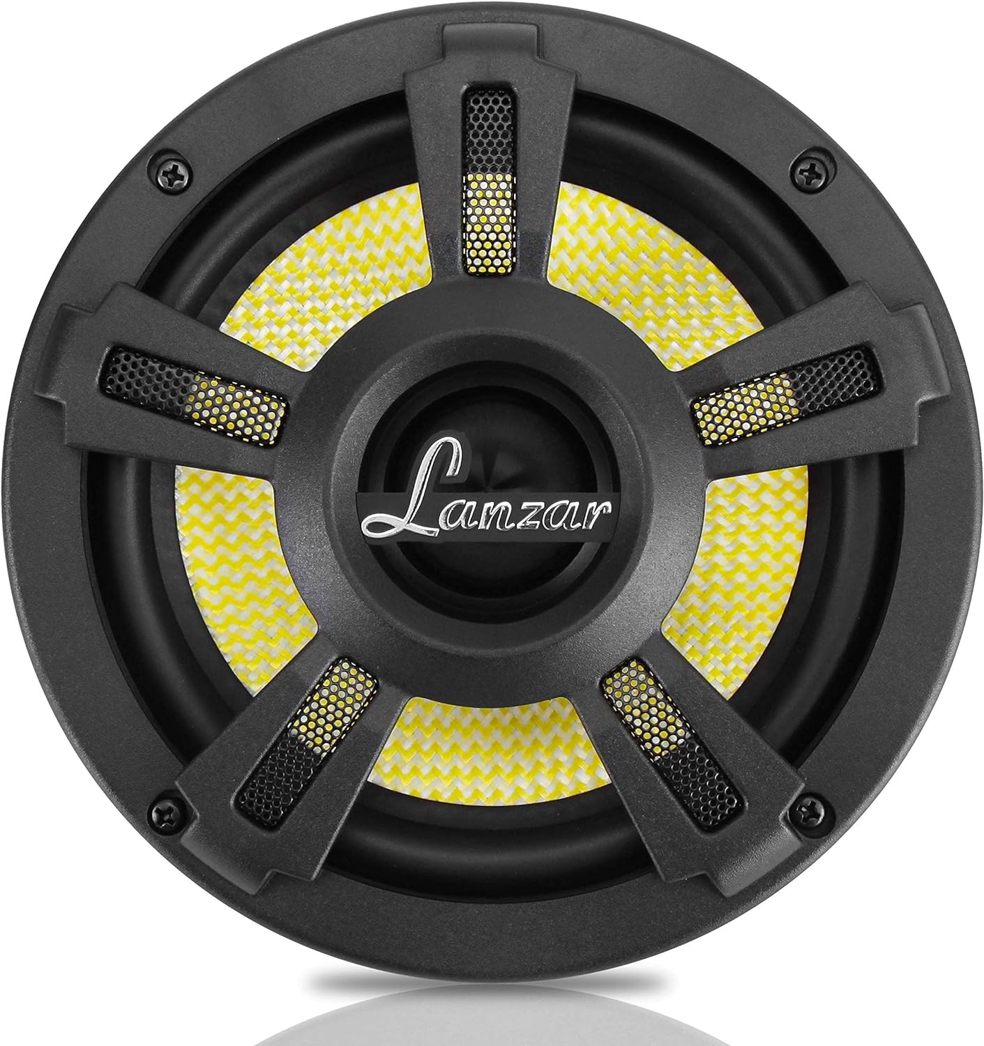 Lanzar Upgraded Opti Pro 6.5” High Power Coaxial Speaker - Powerful 400 Watt Peak 65Hz – 7 kHz Frequency Response 30 Oz Magnet Structure 4 Ohm w/ Glass Fiber Cone and Butyl Rubber Surround - OPTI6PM