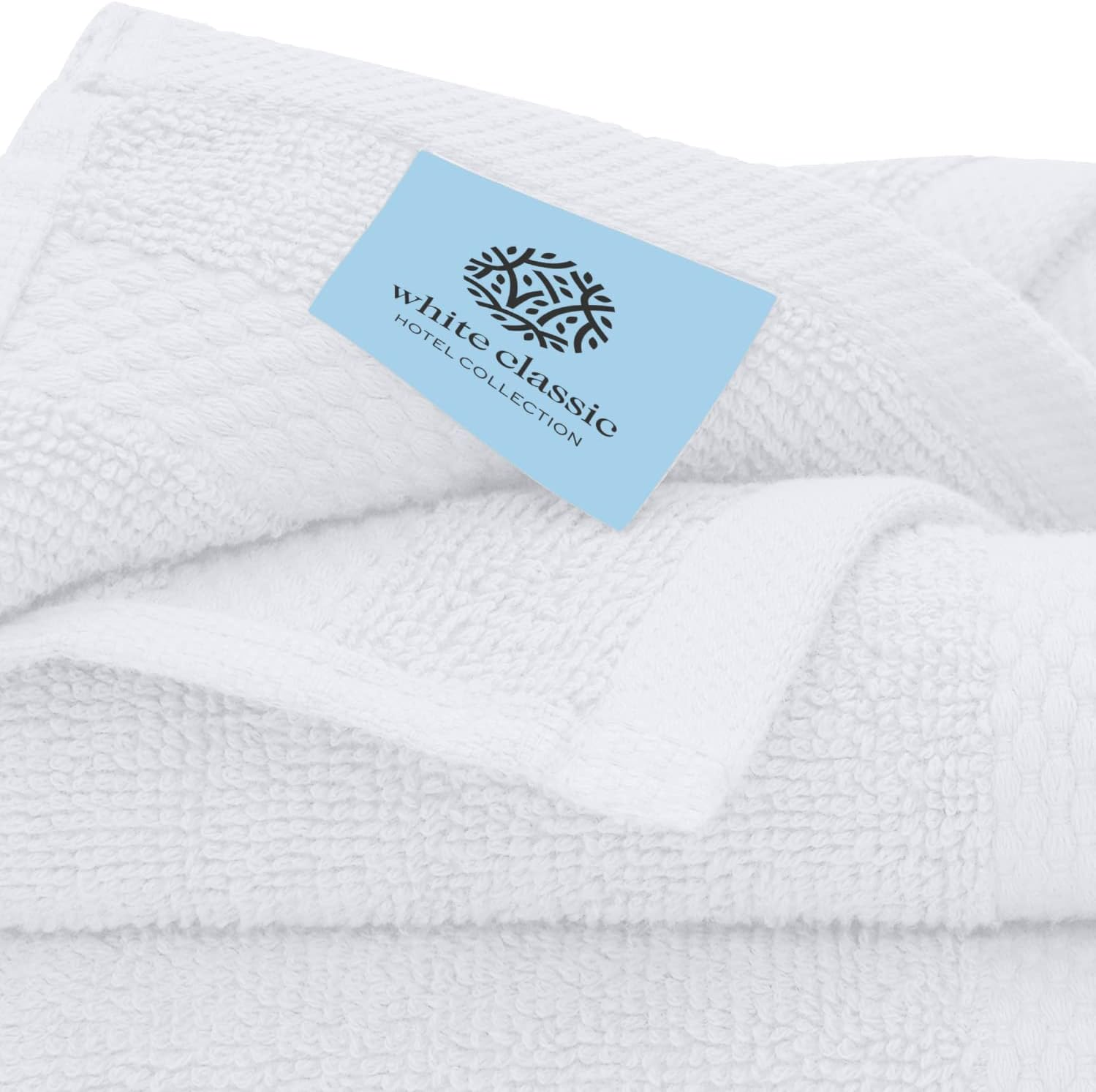 White Classic Luxury Cotton 12 Pc Washcloth Set, Hotel Style Small Bath Towel and Face Cloth 13x13, Multicolor Soft Plush Washcloth Pack of 12, Thick High Absorbent Wash Clothes, Face Towels