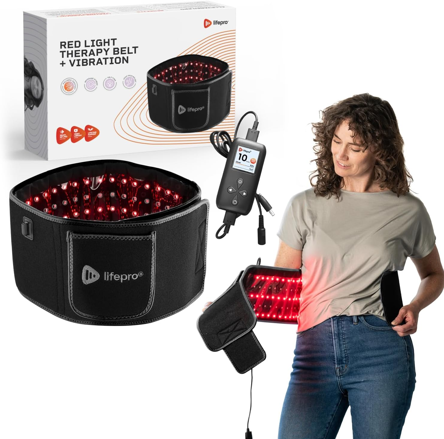 Lifepro Red Light Therapy Belt - Near Infrared Light Therapy & Red Light Therapy for Muscle, Elbow Joint & Back - Infrared Therapy or Infrared Light Therapy