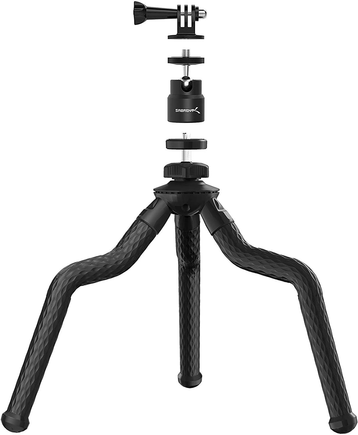 SABRENT Universal Flexible with Ball Head Bundle for Standard Tripod Mount (TP-FLTP-TBHD)