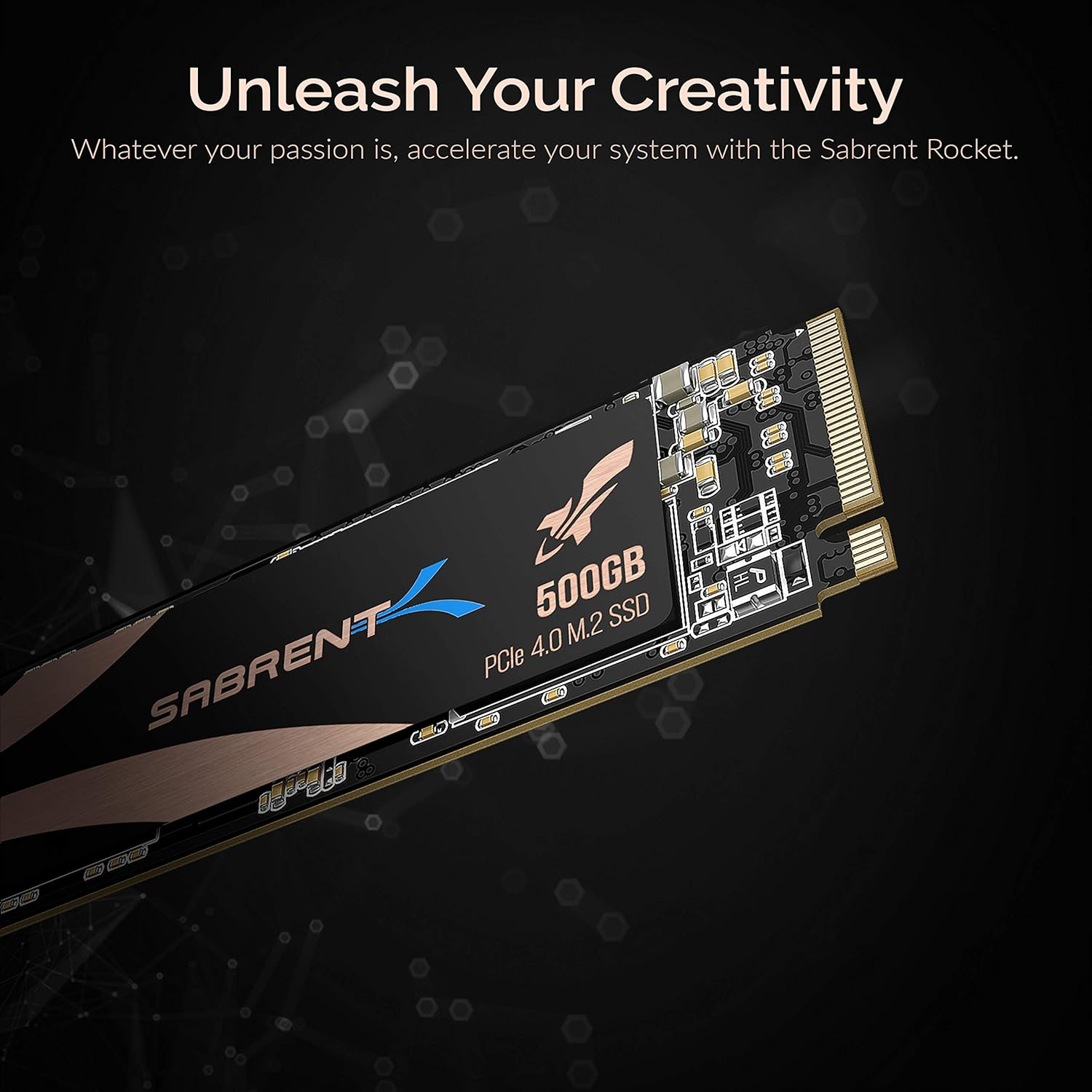 SABRENT 500GB Rocket Nvme PCIe 4.0 M.2 2280 Internal SSD Maximum Performance Solid State Drive with Heatsink (Latest Version) (SB-ROCKET-NVMe4-HTSK-500)