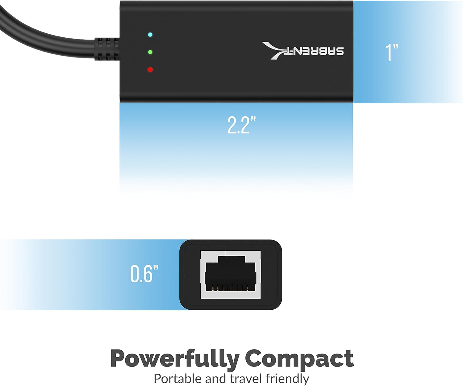 SABRENT USB C to Ethernet Adapter, RJ45 to Type-C Network 1000Mbps LAN Converter, Wired Adapter for Nintendo Switch, Wii U, MacBook, Chromebook, Windows, Mac OS, Surface Pro, Plug and Play (NT-UBCG)