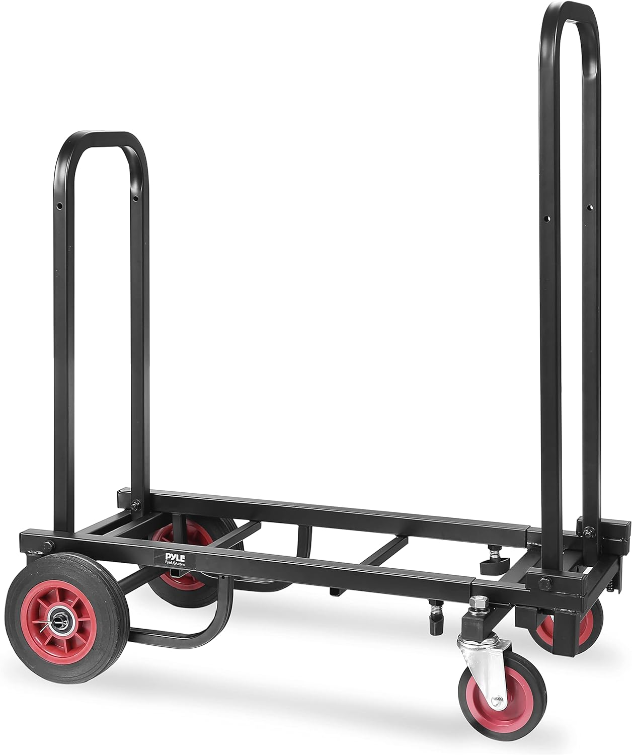 Compact Folding Adjustable Equipment Cart: Heavy-duty 8-in-1 convertible hand truck, dolly, and platform cart with R-Trac wheels, expandable from 25.24" to 40.24" – PKEQ38