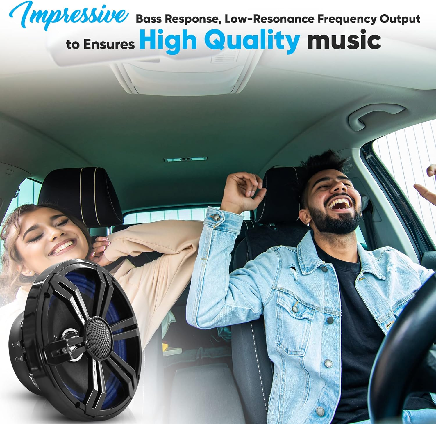 8" Single Voice Coil Car Subwoofer – 250 Watts at 4 Ohms, featuring a Paper Cone with Cloth Edge, designed for Custom Car Audio Applications in Cars, Trucks, and Mobile Vehicles (Pyle PLMG85)